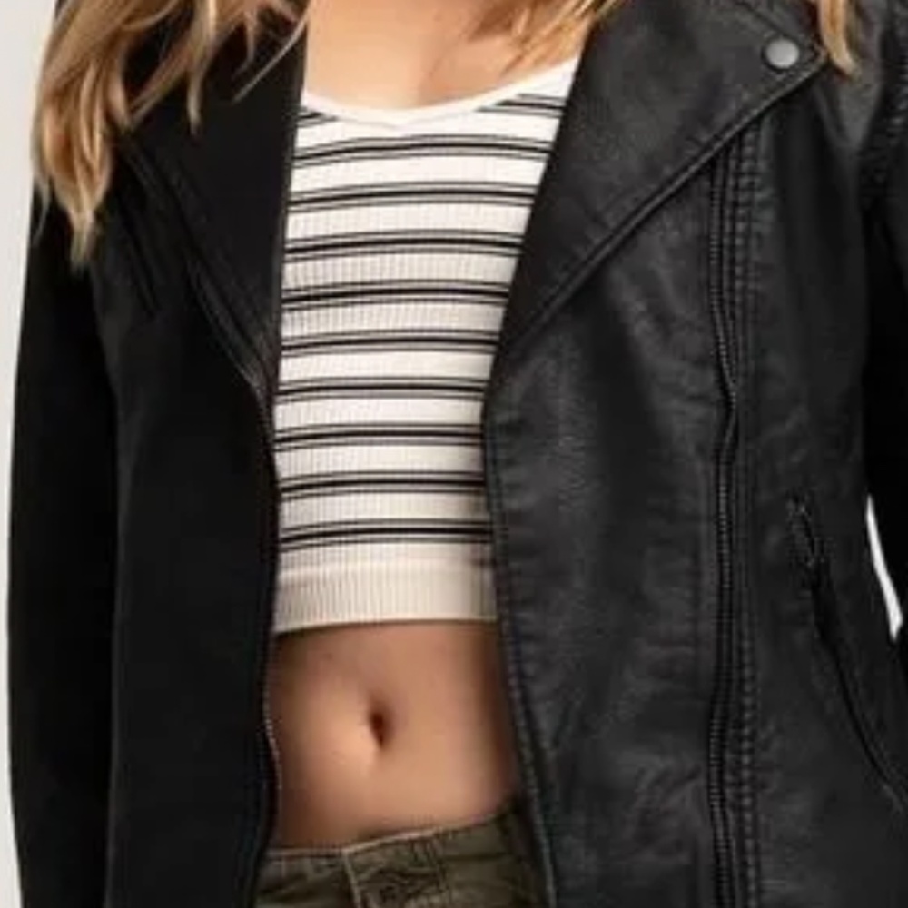 BlankNYC Black Vegan Leather Moto Jacket